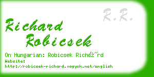 richard robicsek business card